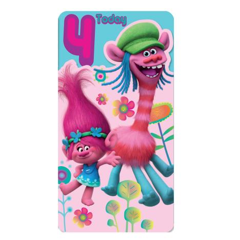 4 Today 4th Birthday Trolls Card £2.10